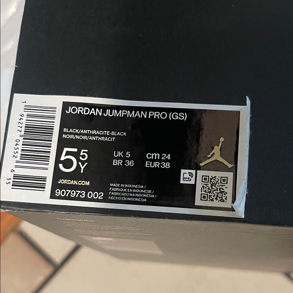 Jordan Jumpman Pro GS Black and Anthracite Sneakers